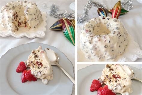 Eggnog and chocolate taste better together. Ice Cream Christmas Pudding - IDEAS