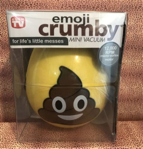 Emoji Crumby Poop Mini Vacuum W12000 Rpm For Life Little Messes New