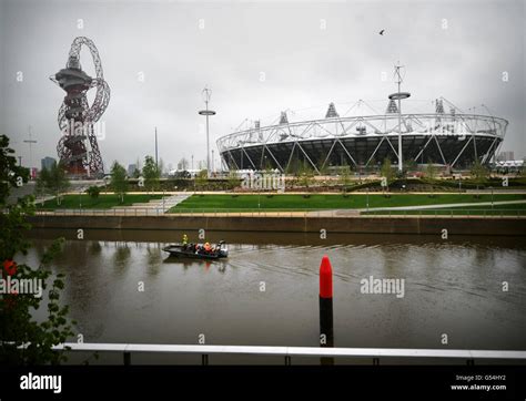 Olympics Security Olympic Park A Boat Patrols The River As