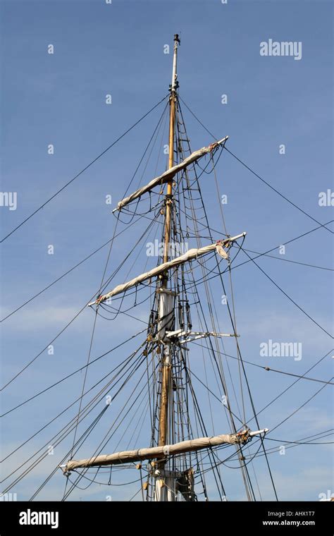 Tall Ship Rigging Scotland Uk Stock Photo Alamy