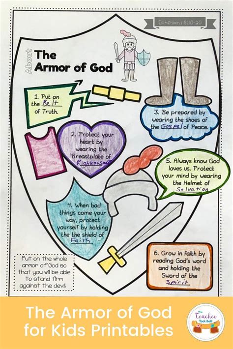 The Armor Of God For Kids Printable Activities In 2020 Bible