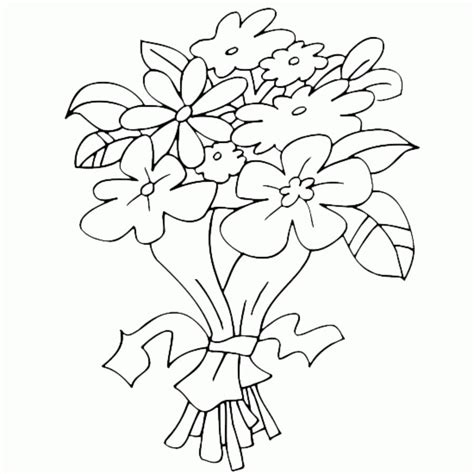 Mandare spedire on line un mazzo di fiori misti a domicilio in modo semplice e sicuro. Disegni da colorare: Disegni da colorare: Mazzo di fiori stampabile, gratuito, per bambini e adulti