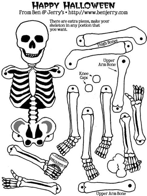 Esqueleto Recortable Skeleton Craft Halloween Crafts Halloween Fun