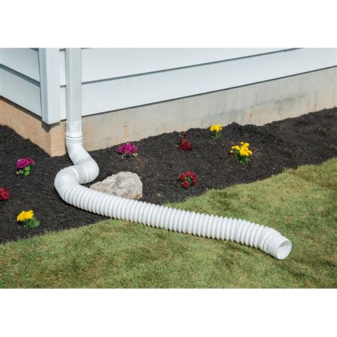 Amerimax Flex A Spout 265 In White Vinyl Downspout Extension In The