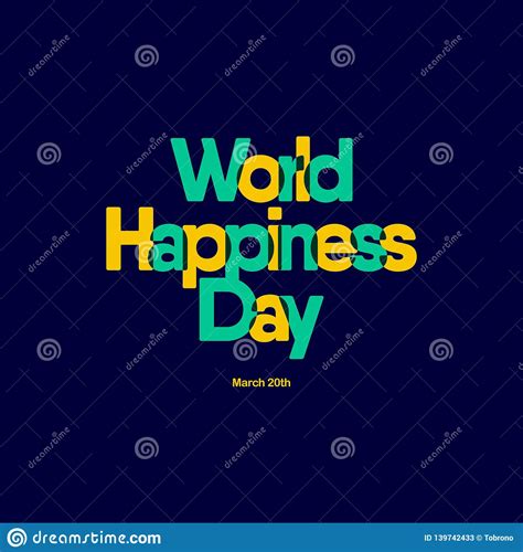 World Happiness Day Vector Template Design Illustration Stock