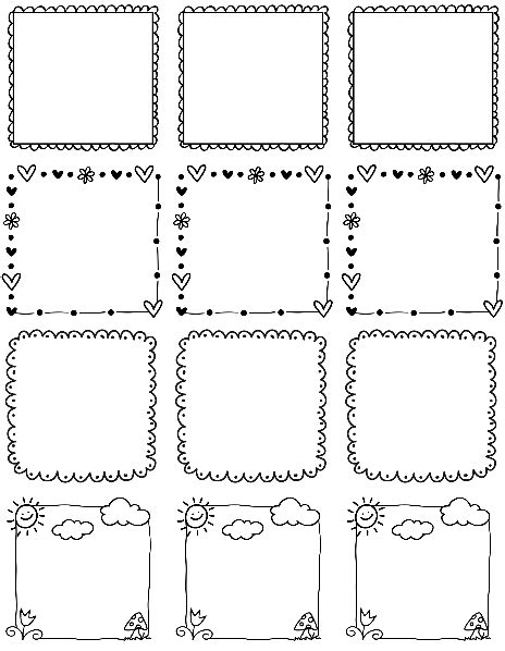 5 Best Images Of Free Printable Label Borders Doodle Border Free