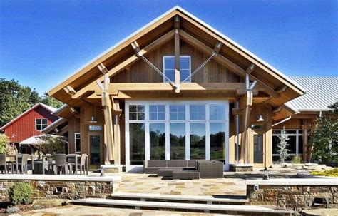 Ranch Style Timber Frame Hybrid House Plans Hybrid Log And Timber Frame