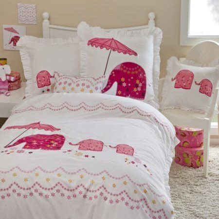 Girls Pink and White Elephant Print Modern Chic Cute Girly ...
