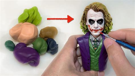 Joker The Dark Knight Heath Ledger Made From Polymer Clay