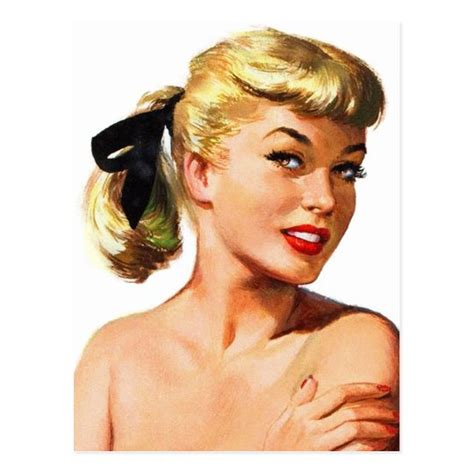 Vintage Retro Women Pin Up Bathing Beauty Portrait Postcard Zazzle