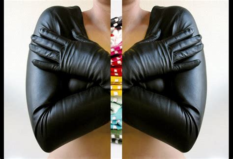Fashion Leather Gloves By Ines Fingerless Long Driving Peccary Gloves Catwalks