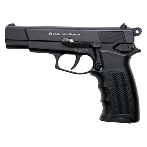 Aras Magnum Hp Black 9mm Blank Firing Replica Gun 3a3 Amb
