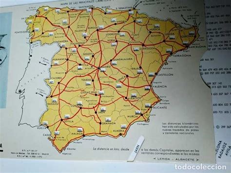 Mapa Principales Carreteras De España Distancia Comprar Reglas De