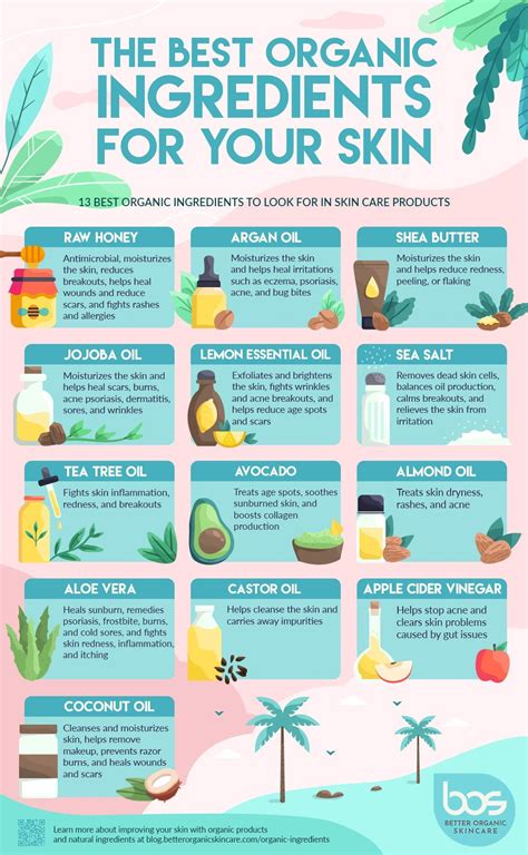 Infographic Skincare Products Best Organic Ingredients To Look For