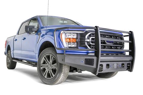 Fab Fours Ford F 150 2022 Black Steel Elite Full Width Blacked Front