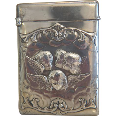 A fine antique London silver cigarette case, dated 1898 from chateau on ...