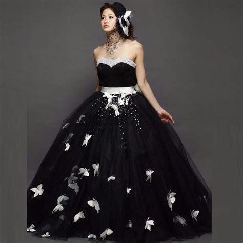 2017 New Design Black Ball Gown Tulle Wedding Dress
