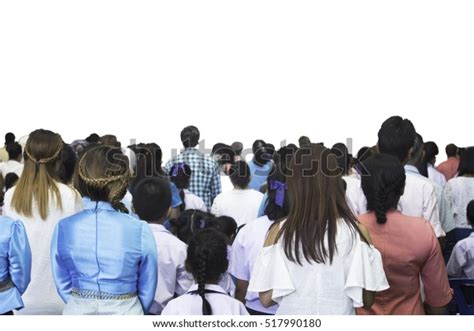 Crowd Audience On Street Back View Stock Photo Edit Now 517990180
