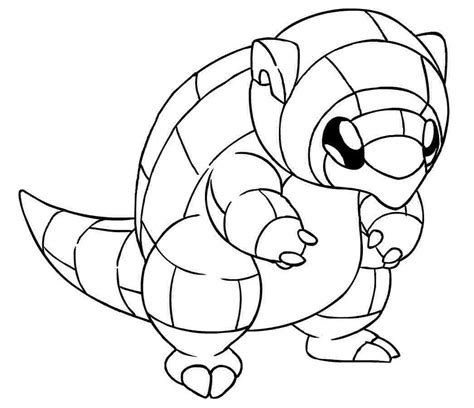 Pokemon Sandshrew Coloring Pages Free Download Free Pokemon Coloring