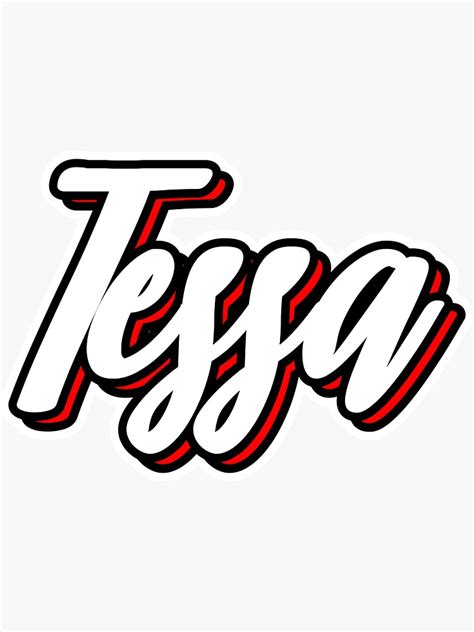 Tessa First Name Hand Lettering Design Sticker For Sale By Sulies
