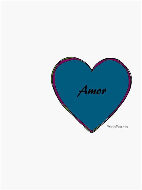 Amor Sticker For Sale By Ednagarcia Redbubble