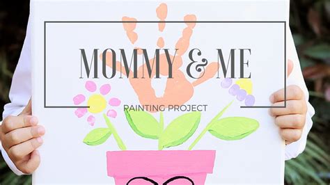 Mommy And Me Handprint Art Beginner Crafts Youtube