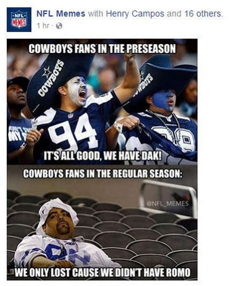 Dallas Cowboys Lose Nfl Fans Rejoice Online