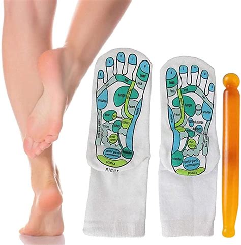 Acupressure Reflexology Socks W Massage Stick Araxia One