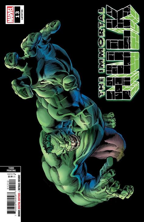 Immortal Hulk 13 Cover D 3rd Ptg Variant Joe Bennett Marvel Comics Art