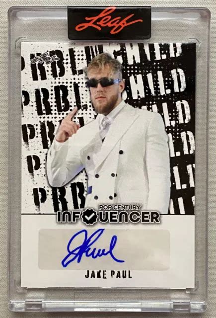 Jake Paul 2022 Leaf Pop Century Influencer Auto Autograph Card 152 Ia