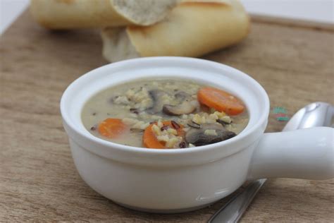 Creamy Mushroom Wild Rice Soup A Whisk And Two Wands