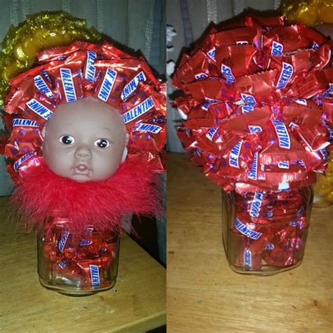15 Snickers Doll Candy Jar Head Candy Crafts Candy Bouquet