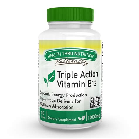 Vitamin B12 1000 Mcg 60 Tablets By Health Thru Nutrition Walmart