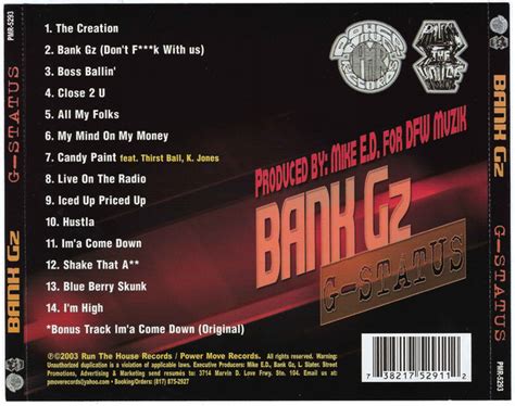 The overall poverty figures mask significant differences between the west bank and gaza. G-Status by Bank Gz (CD 2003 Power Move Records) in Fort ...