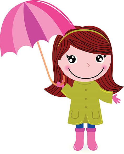 Royalty Free Clip Art Of Young Smiling Girl Holding