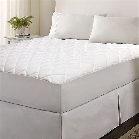 The outside is made from. Quilted Mattress Pad Cover Cooling Fluffy Soft Topper upto ...