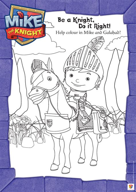 Recognize traitors and allies on the spaceship and print them right from the site. Colour Mike the Knight and Galahad - Scholastic Kids' Club
