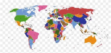 World Map Political Iso World Map Clipart 591584 Pikpng