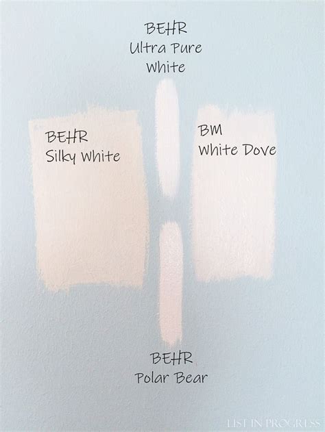 Favorite Behr White Paint Colors List In Progress White Paint