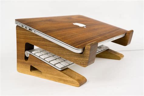 Walnut Wood Laptop Standriser Macbook Riser Wood Diy Diy Wood