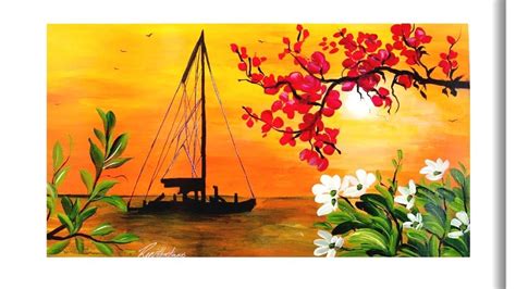 Making of Easy Scenery Painting in Acrylics - Beginners Painting - Relax... #scenery #homedecor ...