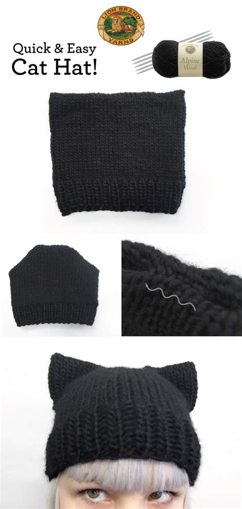 Simple Easy Cat Ear Hat Free Knitting Pattern Knitting Things
