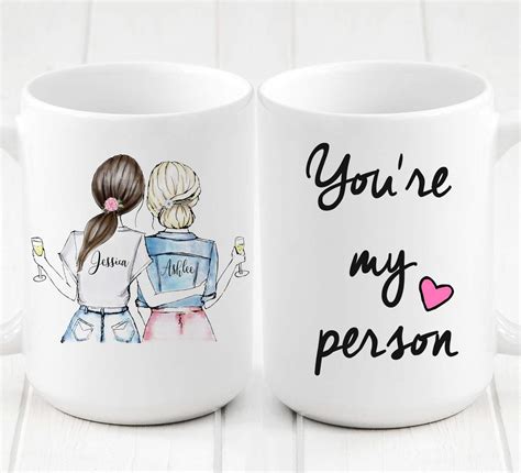 Take a peek at our gift ideas for friends. Best Friends gifts - you're my person - Unique Friendship ...