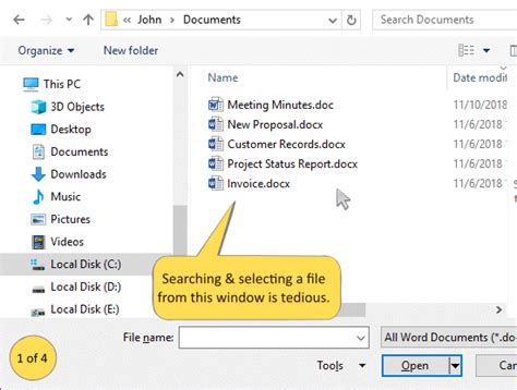 Select A File Quickly In File Opensave Window On Windows 111087