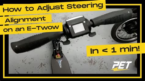 50cc scooter models often come with smaller wheels. Adjust Steering Alignment on an E-Twow Electric Scooter ...