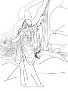The other children will enjoy the part of wandering and being thirsty and grumbling. Moses Strikes the Rock and Water Comes out coloring page ...