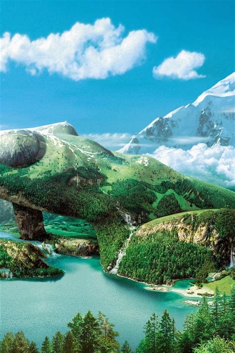 Wallpaper Dreamy Sky Mountain Green 1680x1050 Hd Picture Image