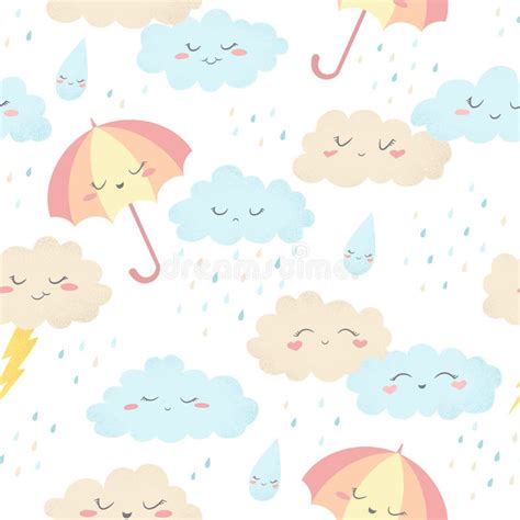 Cute Raindrops Stock Illustrations 1299 Cute Raindrops Stock