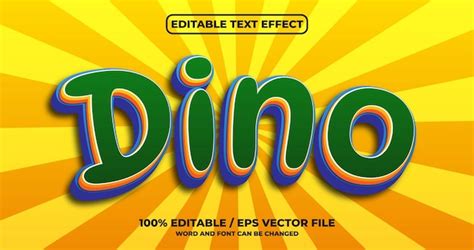 Premium Vector Dino Text Effect Style