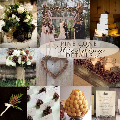 A pinecone bouquet will be a fun and cool alternative to a usual one; Wedding Wednesday: Pine Cone Wedding Details — The Perfect ...